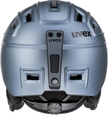 Легкий гірськолижний шолом uvex fierce для жінок і чоловіків, індивідуальне регулювання розміру, змінна підкладка, колір strato met matt, розмір 51-55 см