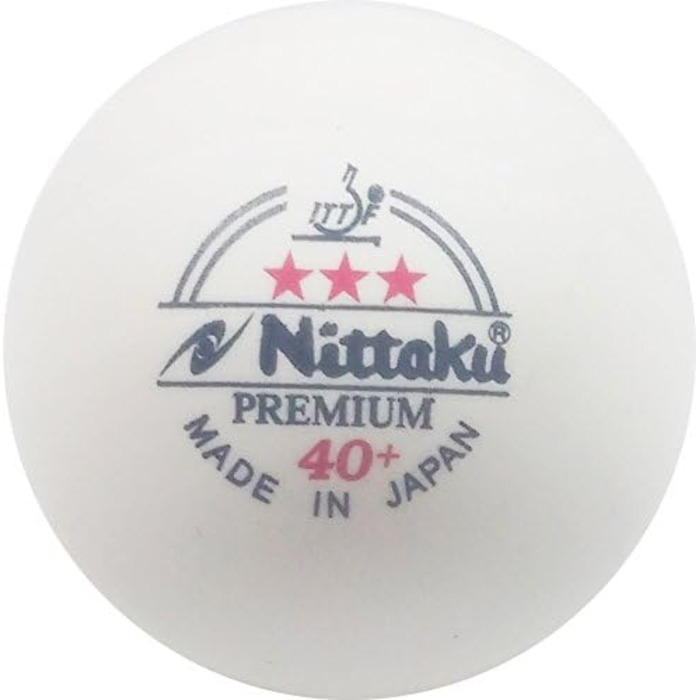 NITTAKU 3-зіркові преміум тенісні м’ячі 40+ для настільного тенісу, 6 шт.