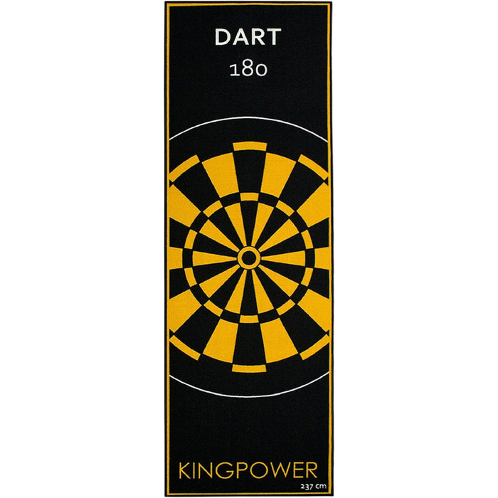 Дартс килимок Kingpower Target Oche для стіл-дарта, захисний гумовий килим для дартборду, жовтий, 237x80 см