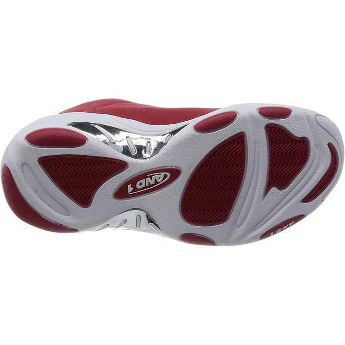 Баскетбольні кросівки And1 TAI CHI MID для чоловіків, 38.5 EU, білий, червоний, срібний