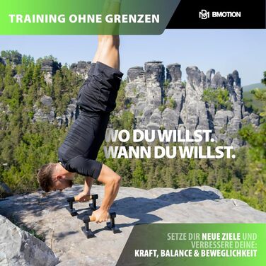 Паралелетки Müller & Blum з дерева, неслизькі ручки для віджимань, обладнання для калістеніки преміум-класу для занять в приміщенні та на вулиці, захист суглобів під час віджимань, міцні ручки для стійки на руках, віджимання