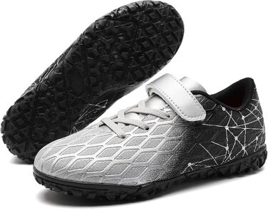 Дитячі футбольні бутси Kinder для залу та вулиці: Indoor/Outdoor, Kunstrasen, Futsal, 32 EU, Сріблясті