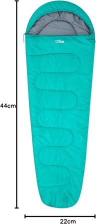 Спальний мішок Mountain Warehouse Basecamp 250 - для дорослих та дітей, блакитно-зелений