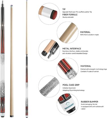 Кю HomeSeason 58'' для більярду з сумкою, 510 мл