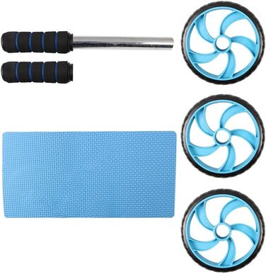 Колесо для пресу Ab Wheel - тренажер для фітнесу та зміцнення м'язів пресу, синього кольору