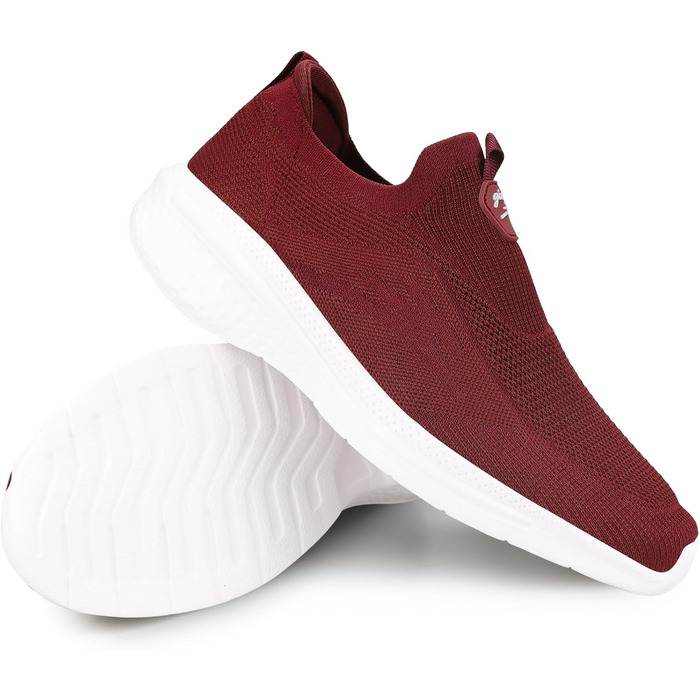 Чоловічі кросівки без шнурівків Slip-on, сітка, дихаючі, легкі, для бігу та повсякденного носіння (44 EU, Червоний)