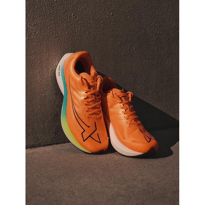 Чоловічі бігові кросівки XTEP One-Piece, літні, сітчасті, дихаючі, з амортизацією, для бігу та спорту (44 EU, флуоресцентний помаранчевий)
