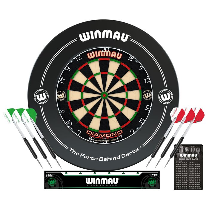 Дартс Winmau Diamond Plus PDC – професійна сталева мішень, ультратонкий дріт, високощільний сизаль