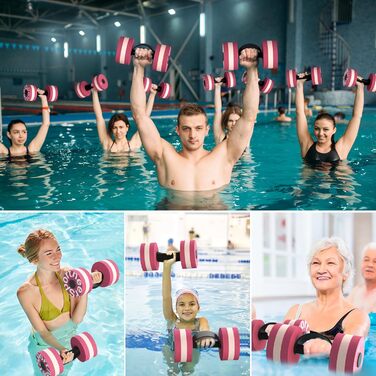 Гантелі для аквааеробіки Sportneer Eva Schaumstoff, 2 шт., рожеві, розмір L