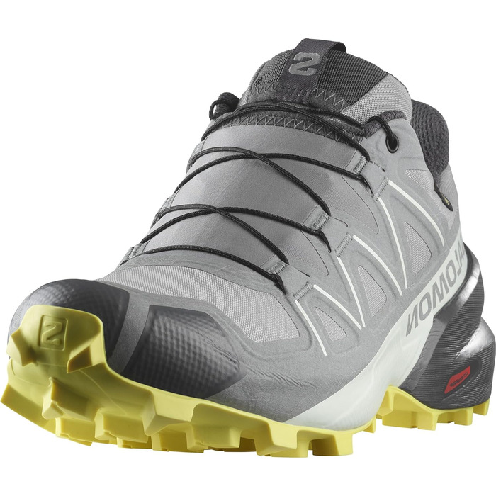 Жіночі трейлранні кросівки Salomon Speedcross Gore-Tex 43 1/3 EU, Sharkskin, Clearly Aqua, Sunny Lime