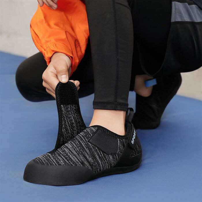 Жіночі скельні туфлі для початківців, для боулдерингу, легкі, для залу, дитячі (38 EU, чорні)