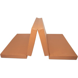 Складаний м'який мат Jeflex 200x100x8 см, коричневий, для гімнастики, йоги, фітнесу та дитячої кімнати, німецька якість, портативний, компактний