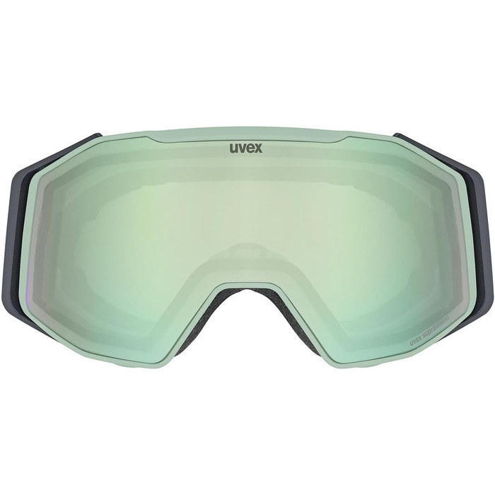 Uvex Gravity FM: Спортивні скі-маски для лижного спорту, унісекс, oxid green matt/opal-clear