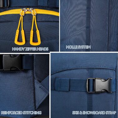 Рюкзак для лижного спорядження Unigear 50L/70L з кишенею для шолома, блакитний, 50/70 літрів