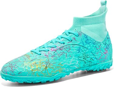 Футбольні бутси KUUK для штучного поля та залу: чоловічі, дитячі, для тренувань, AG, FG, TF, білі, зелені (40 EU)