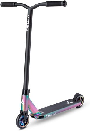 Трюковий самокат Chilli Pro Scooter Rocky, 82 см, 110 мм PU колеса, ABEC 9, матовий неохром, для початківців