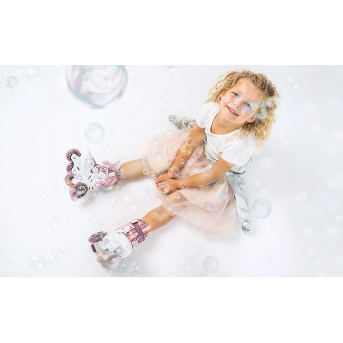 Дитячі ролики Cariboo для початківців, регульовані, 2 розміри, з навчальними колесами, рожеві, для дівчаток, балерина (31-35, рожево-сливовий)