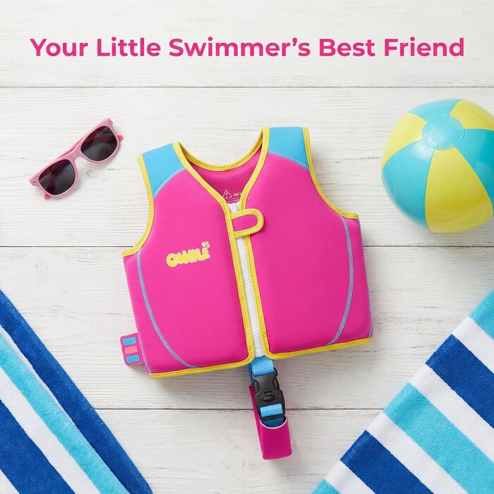 Дитячий рятувальний жилет Neopren 1-9 років, червоний L (6-9 років) з блискавкою та ременем безпеки для хлопчиків та дівчаток