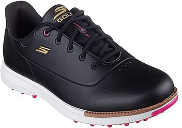 Жіноче golf взуття Skechers Go Jasmine з шипами, водонепроникне (41 EU, Чорний/Рожевий)