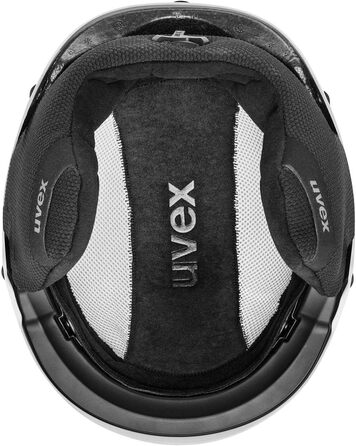 Шолом гірськолижний uvex Legend 2.0 білий-чорний мат для жінок та чоловіків, 59-62 см, регулювання розміру, оптимізована вентиляція
