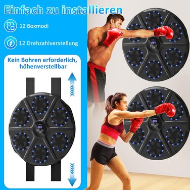 Музична бокс-машина Wenosda: розумна бокс-машина з Bluetooth, 9 функцій, 18 швидкостей, для дітей та дорослих (чорний)