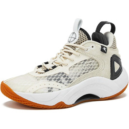 AND1 Дитячі баскетбольні кросівки для дівчаток та хлопчиків, високі, розмір 1-7, для малюків та старших дітей, чорно-бежеві