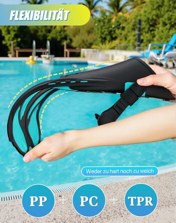 Ласти для плавання Schnorchelflossen регульовані, дорослі, компактні (S/M, темно-зелені) для дайвінгу, снорклінгу та тренувань з сіткою