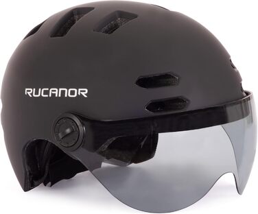 Велошолом Rucanor Sprint, регульований, легкий, чорний, розмір M/L, сертифікати EN 1078 та NTA 8776, для велосипеда, електросамоката, спід-педелеку