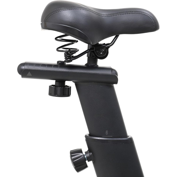 Велотренажер TechFit Professional Indoor Cycle з маховиком 20 кг, магнітним опором (99 рівнів), Bluetooth, дисплеєм, кріпленням для планшета, алюмінієвими педалями та регульованим кермом. Максимальна вага користувача: 200 кг. Розміри: 117x107x53 см