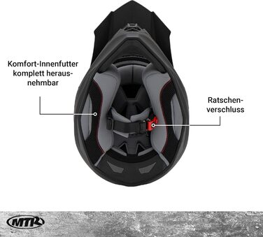 Мотокросовий шолом MTR X6B Evo ECE 22.06, крос-шолом без візора, вентиляція, для мотоциклів і MTB, розміри XS-XXL
