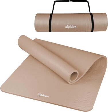 Йога мат ALPIDEX Extra Dick 1,5 см: килимок для йоги, фітнесу, пілатесу, гімнастики, HIIT, фізіотерапії. Антиковзка, без фталатів, 190 x 80 x 1.5 см