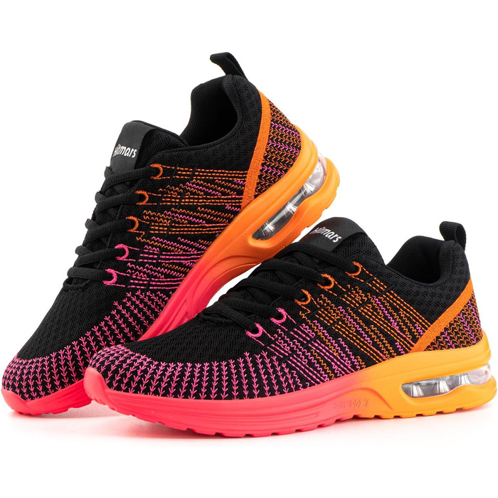 Жіночі кросівки для бігу Hitmars: спортивне взуття з повітряною подушкою, дихаючі, антиковзкі, легкі, для бігу по вулицях, снікерси, для фітнесу, ходьби, розміри EU 36-42 (Помаранчеві, 38 EU)