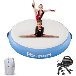 Надувний гімнастичний ролик FBSPORT Airspot 10/20/30 см висота, 70/100/140 см діаметр, з насосом, мат для акробатики та тренувань