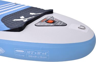 Надувна SUP-дошка Zray X1 310x81x15 см з веслом, помпою та рюкзаком, синя, комплект для каякінгу, Dropstitch