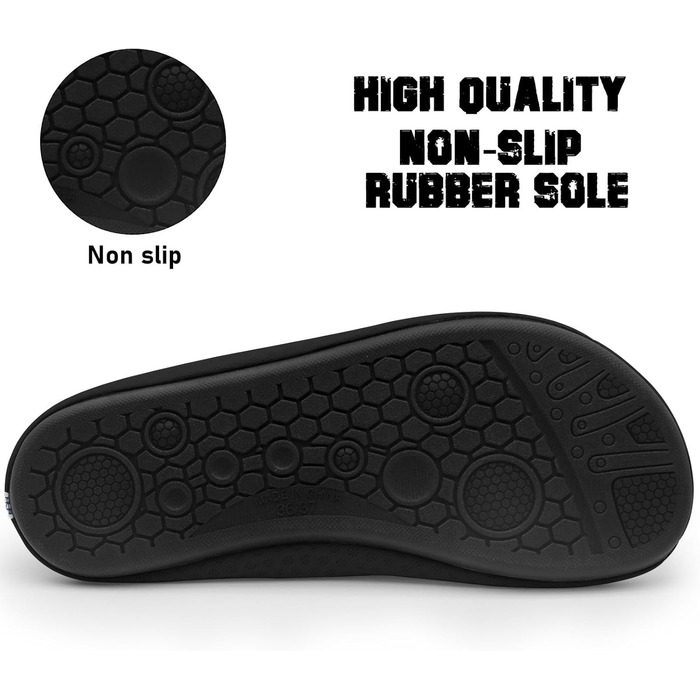 Водні черевики для чоловіків та жінок. Швидковисихаючі, дихаючі, спортивні аквашузи для плавання, йоги та відпочинку на пляжі. Розміри 34-45 EU, чорний колір