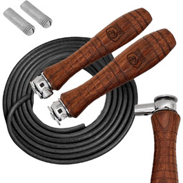 Стрибкова скакалка Senshi Japan з утяженими ручками, анти-втомні ручки, вагова скакалка для чоловіків, жінок та дітей, 600 г – ручки з палісандру