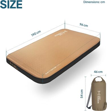 Каремат самонадувний Lost Horizon Air & Foam Twin 11 см з насосом-мішком для кемпінгу