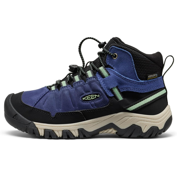 KEEN Targhee 4 Mid Waterproof - водонепроникні трекінгові черевики для дітей (27/28 EU, Skipper Blue Hemlock)
