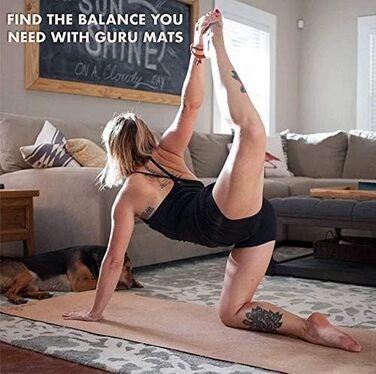 Килимок для йоги GURUS Sprout Yogamatte: товстий, нековзний, стійкий до поту, для домашніх тренувань