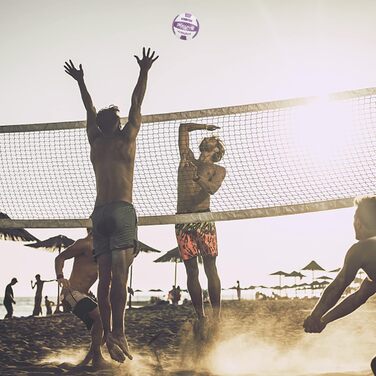 Волейбольні м'ячі PIXUYE, розмір 5, м'які для пляжу та гри, для дітей та дорослих, фіолетовий