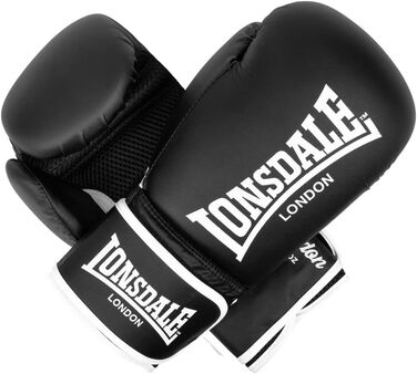 Боксерські рукавички Lonsdale Ashdon 12 унцій, унісекс, чорні/білі
