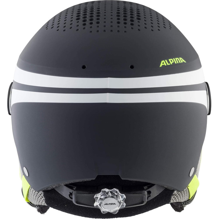 Дитячий лижний шолом ALPINA ZUPO VISOR Q-LITE з посиленим контрастом, візор, легкий, преміум-якість, матовий сірий-неоновий, 51-55 см