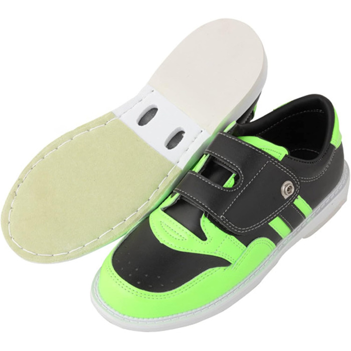 Легкі та дихаючі боулінг-башмаки для чоловіків та жінок з кріпленням Magic Sticker, зносостійка амортизація, колір зелений (42 EU, A)