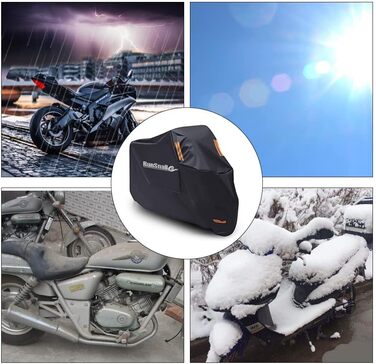 Водонепроникна мотоциклетна накривка XXL, захист від подряпин, 210D Oxford, з отворами для замка, підходить для Harley-Davidson, Honda, Yamaha, Suzuki, Kawasaki