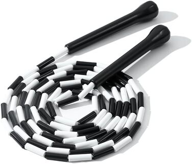 Скакалка IDOU з перлами: регульована довжина, міцні ручки, без перекручування. 2 шт. (синій, W-перлини)