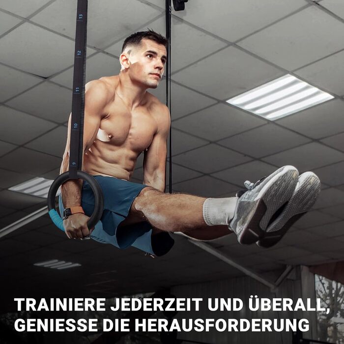 Гімнастичні кільця Turnringe ABS для тренувань, нековзкі, з ременями, для дому та спортзалу, для підтягувань і кросфіту, для вулиці та приміщення