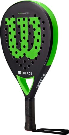 Падельна ракетка Wilson Blade Team v2, скловолокно/EVA, 370 г, чорна/неонова зелена