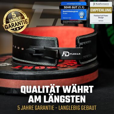 Професійний пояс для важкої атлетики Full Power Design (Чоловічий/Жіночий) з регулюванням, затискач, пояс для тренувань у залі, підняття ваги, пауерліфтинг, шкіра буйвола. Розміри: L, Чорний/Червоний, 10 см