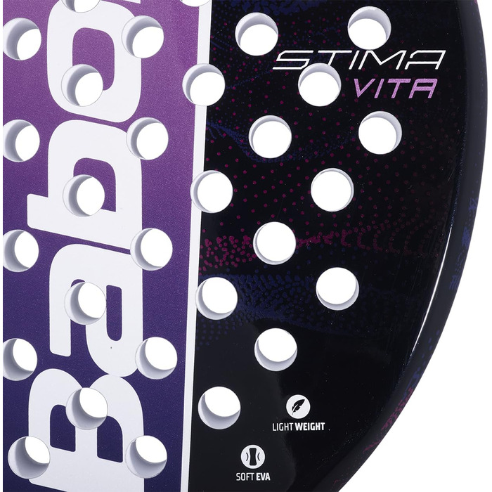 Ракетка для падел-тенісу Babolat Stima Vita, фіолетова, для початківців, легка та збалансована