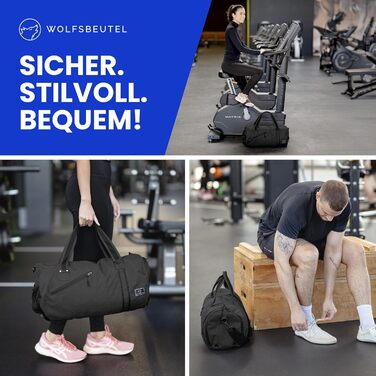 Сумка WOLFSBEUTEL 30 л спортивна та дорожня з відділенням для взуття та вологих речей, водонепроникна, для жінок і чоловіків, з плечовим ременем — для спортзалу, басейну, подорожей